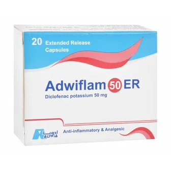 Adwiflam ER | Anti-Inflammatory & Analgesic 50mg | 20 Caps