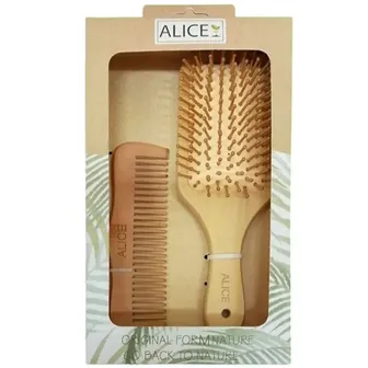 Alice | Wooden Brush & Comb Set | 2 Pcs