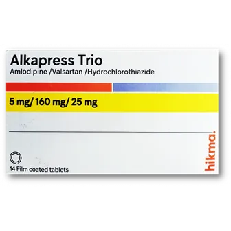 Alkapress Trio Treating High Blood Pressure 5/160/25mg | 14 Tabs