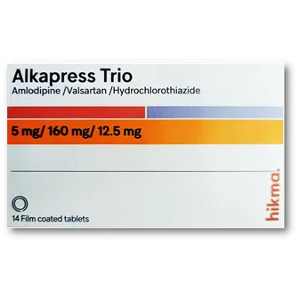 Alkapress Trio Treating High Blood Pressure 5/160/12.5mg | 14 Tabs