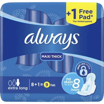 Always | Maxi Thick Aloe Vera Freshness | 9 Pcs