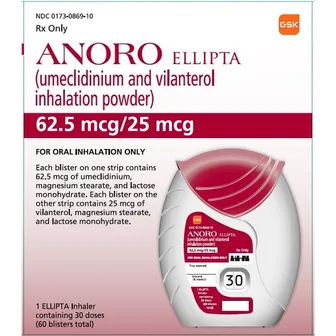 Anoro Ellipta 62.5/25mcg Inhaltion | 30 Doses