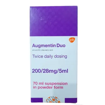 Augmentin Duo 200/28mg/5ml Powder for Oral Suspension | 70ml