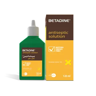 Betadine | Antispetic Solution 10% Povidone Lodine | 120ml