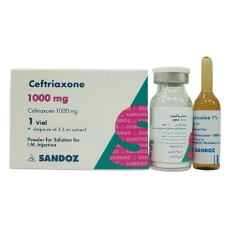 Ceftriaxone Broad Spectrum Antibiotic Powder Solution Vial 1gm | 1 Vial