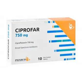 CIPROFAR  750 MG  10  TAB