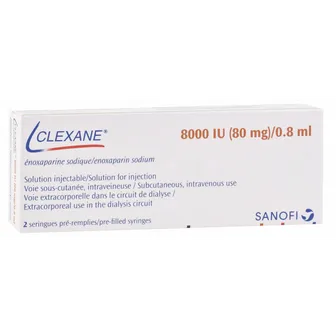 Clexane | 80 mg/0.8ml | 2prefilled syringes