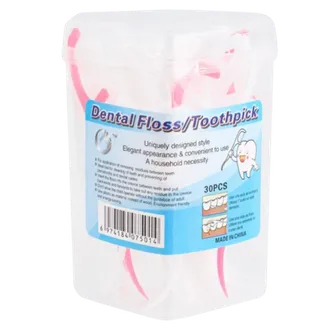 Dental Floss Plastic Toothpick Stick | 30 Pcs