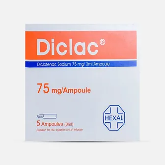 Diclac | General Pain Reliever 75mg/3ml | 5 Amp