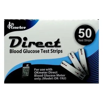 Direct | Blood Glucose Test Strips For Direct Monitoring Device | 50 Pcs