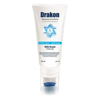 Drakon | Whitening Facial Wash for Dry Skin with Brush | 175ml