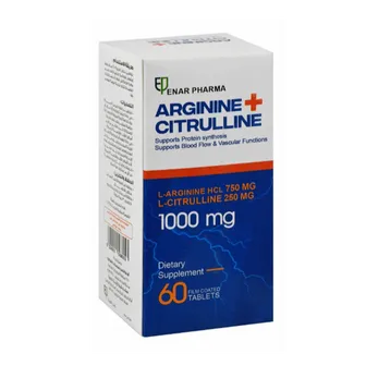 Enra Pharma Arginine Citrulline 1000mg Dietary Supplement | 60 Tabs