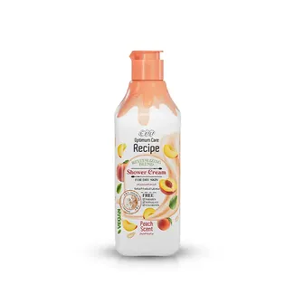 Eva | Recipe Revitalizing Blend Shower Cream For Dry Skin Peach Scent | 370ml