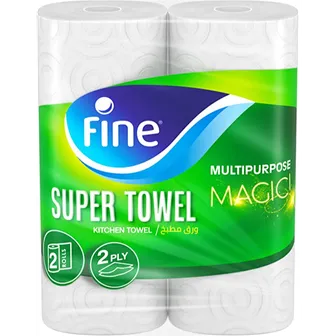 Fine | Super Sterilized Paper Towel 2 Ply | 2 Rolls