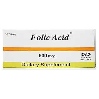 Folic Acid 500mcg | 20 Tabs (MEPACO)