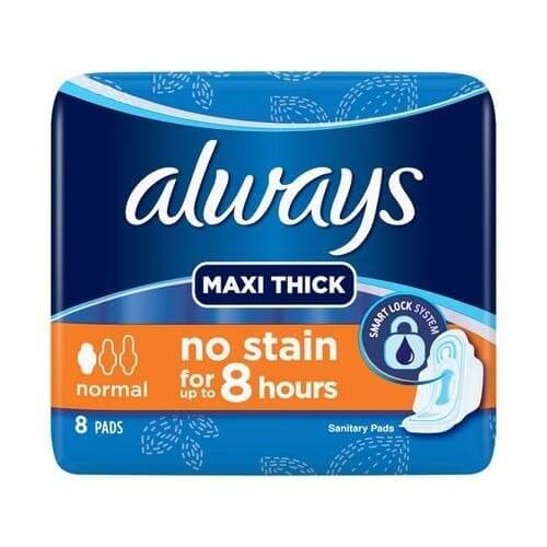 Always | Maxi Thick Normal Pads with Wings | 8 Pads