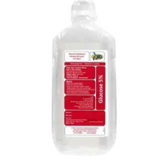 Glucose 5% Without Cap I.V | 500ml (FIPCO)