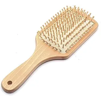 Wooden Hair Brush With Hand