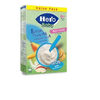 Hero Baby | 8 Cereals & Fruit With Milk | 300gm
