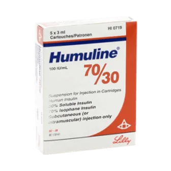 Humulin 70/30 | 100 IU/Ml | 5 Cart | 3Ml