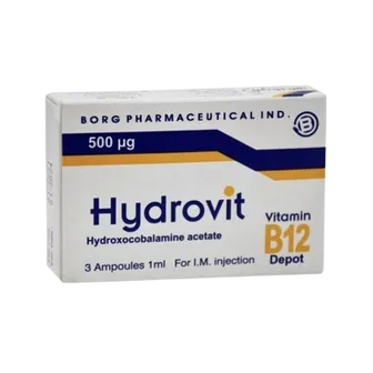 Hydrovit | Vitamin B12 | 3Amp | 1Ml