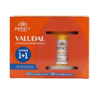 Infinity | valudal (vit-d3) 60 gummies + 30 gummies