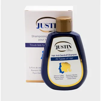 Justin blue | Anti Dandruff Shampoo for All Types of Hair | 175ml