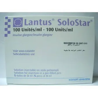 Lantus Solostar | 100 I.U/Ml | 5Prefilled Pen | 3Ml