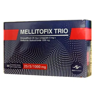 mellitofix trio 25/5/1000mg | 30 tab