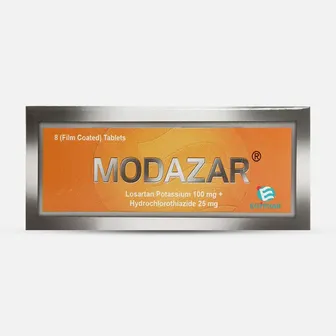 Modazar High Blood Pressure 100/25mg | 8 Tabs