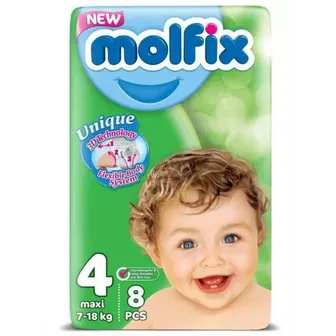 Molfix | Diapers Pack Shorts 7-18 Kg Size 4 | 8 Pcs