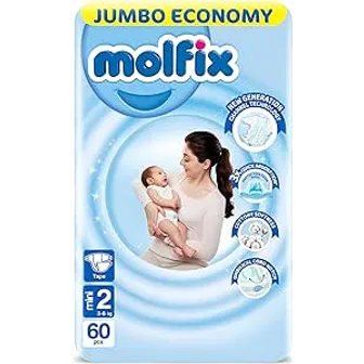 Molfix | Diapers Jumbo Pack Mini Size 2 | 60 Pcs