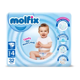Molfix | Maxi Mega Diapers Size 4 7-18 kg | 32 Pcs