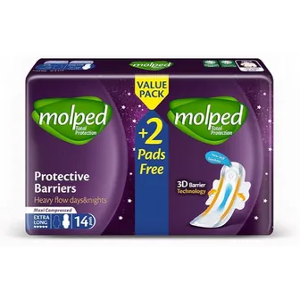 Molped | Total Protection Extra Long | 14 Pcs + 2 Pcs Free