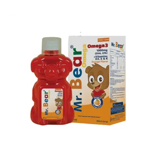 Mr. Bear | Omega 3 1000Mg Orange Flavor Syrup | 400Ml