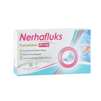 Nerhafluks 20mg Famotidine | 20 Oro-Dispersible Films
