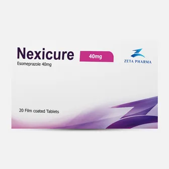 NexiCure for the Treatment of Acidity and Stomach Ulcers 40mg | 20 Coated Tabs