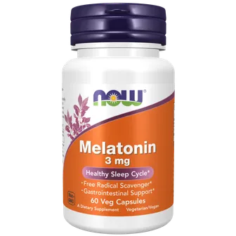 Now | Melatonin Sleep & Gastrointestinal Support Supplement 3mg | 60 Caps