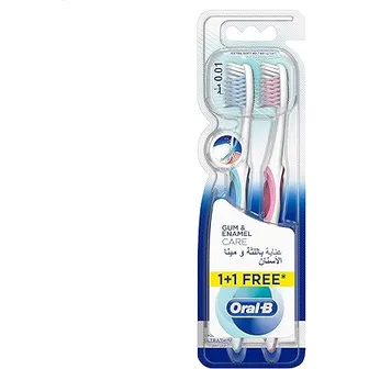 Oral B | Ultra Thin Toothbrushes Gum & Enamel Care | 1+1pcs