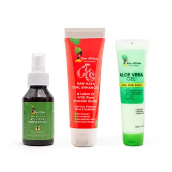 Raw African | Aloe Vera Gel + Maya Leave In + Oil