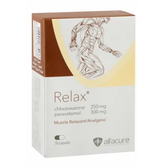 Relax Muscle Relaxant & Analgesic 250mg\300mg | 30 Caps