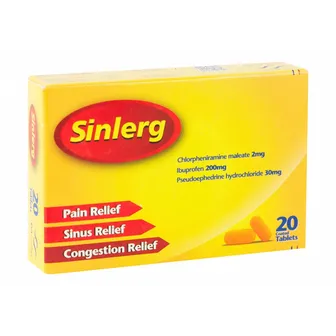 Sinlerg Pain & Sinus Relief | 20 Tabs