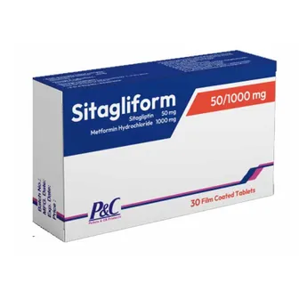 Sitagliform 50/1000mg | 30 Tabs