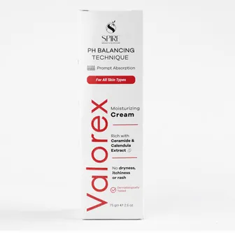 Spire | Valorex Moisturizing Face & Body Emollient Cream for Dry, Rough & Cracked Skin | 75ml
