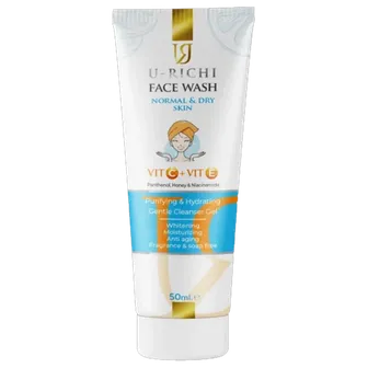 U-Richi | Face Wash for Dry and Normal Skin | 50ml