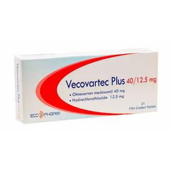 Vecovartec Plus High Blood Pressure 40/12.5mg | 21 Tabs