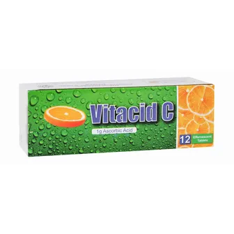 Vitacid C 1gm Efferveccent | 12 Tabs