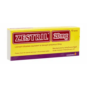 Zestril High Blood Pressure 20mg | 10 Tabs